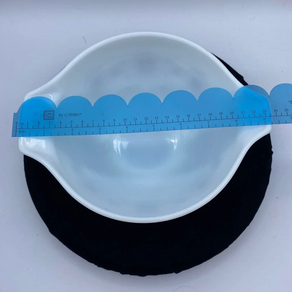 Vintage Pyrex Town Country 1.5 Qt Cinderella Mixing Bowl 442 Brown White Nesting